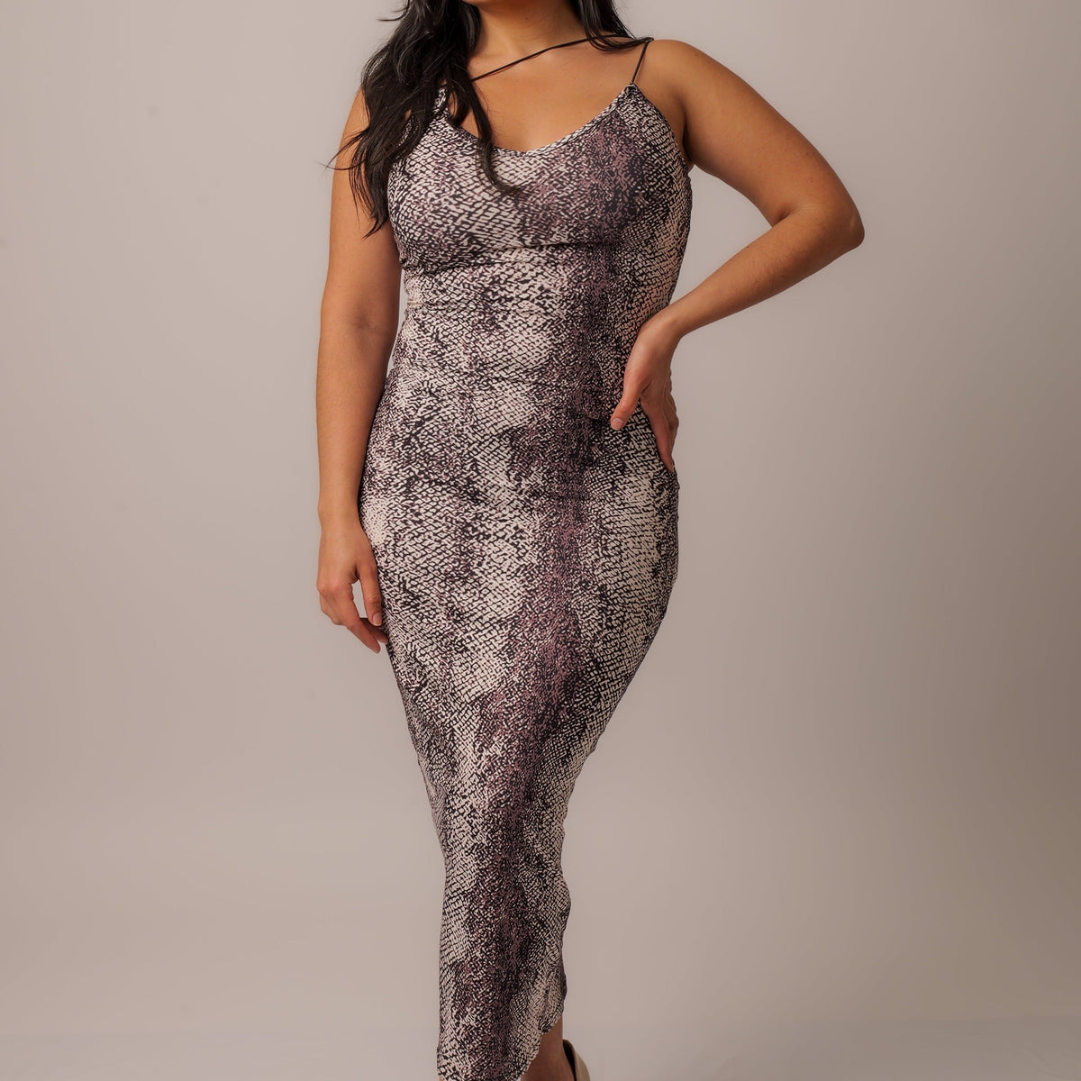 Bodycon Dresses Snake Print Dress Plus Size Snake Print Midi Dress S