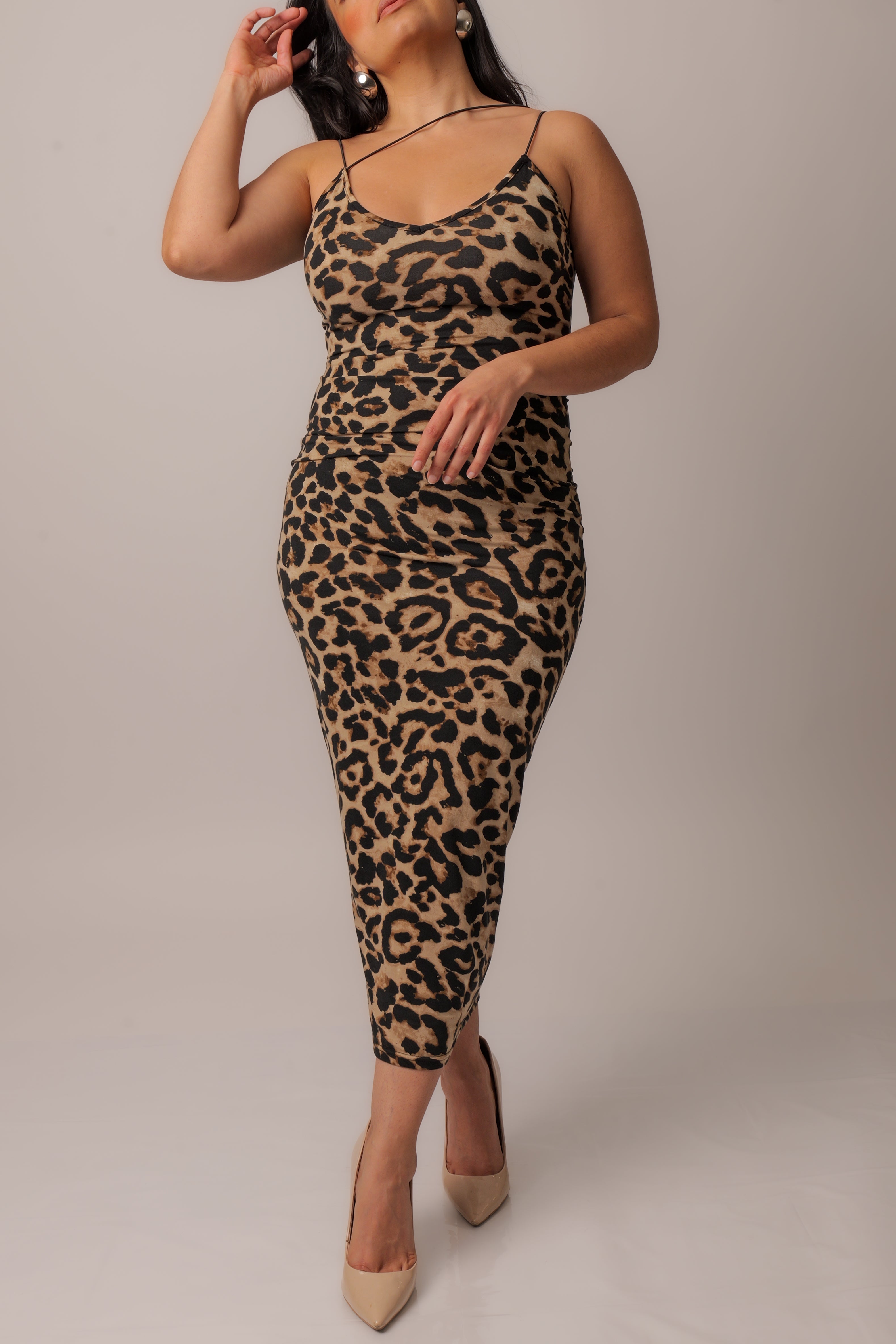 Cheetah Print Midi dress