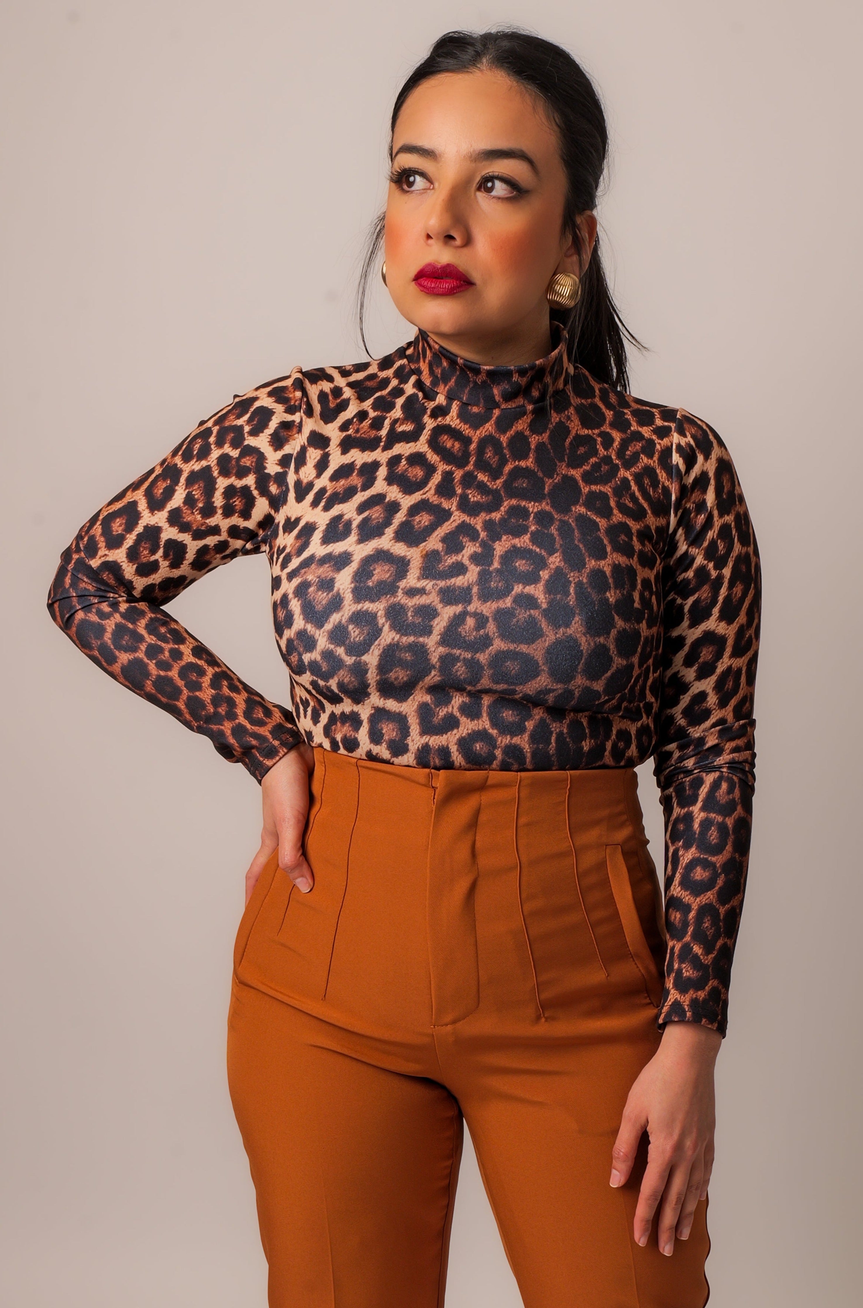 Leopard print bodysuit