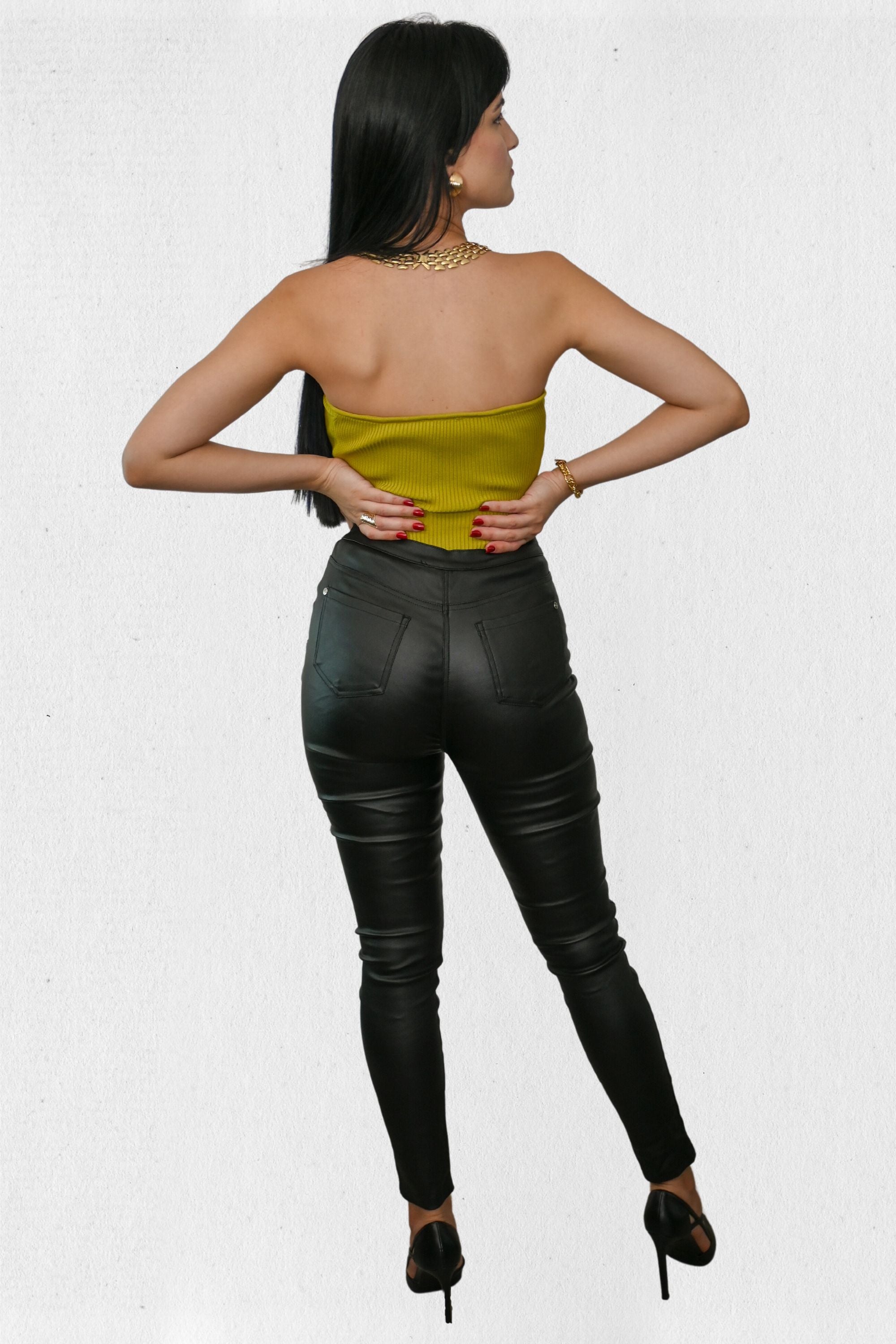 Leather looking jeggings