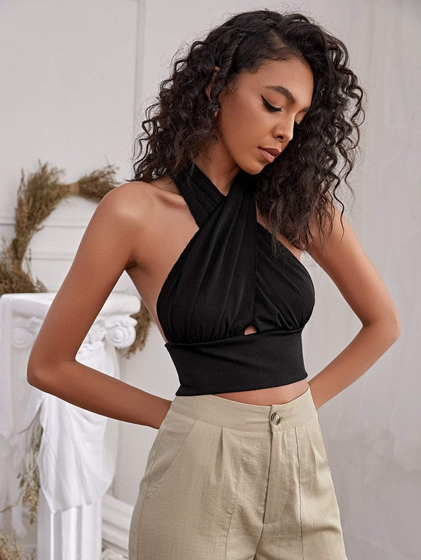 Halter wrap around neck Top