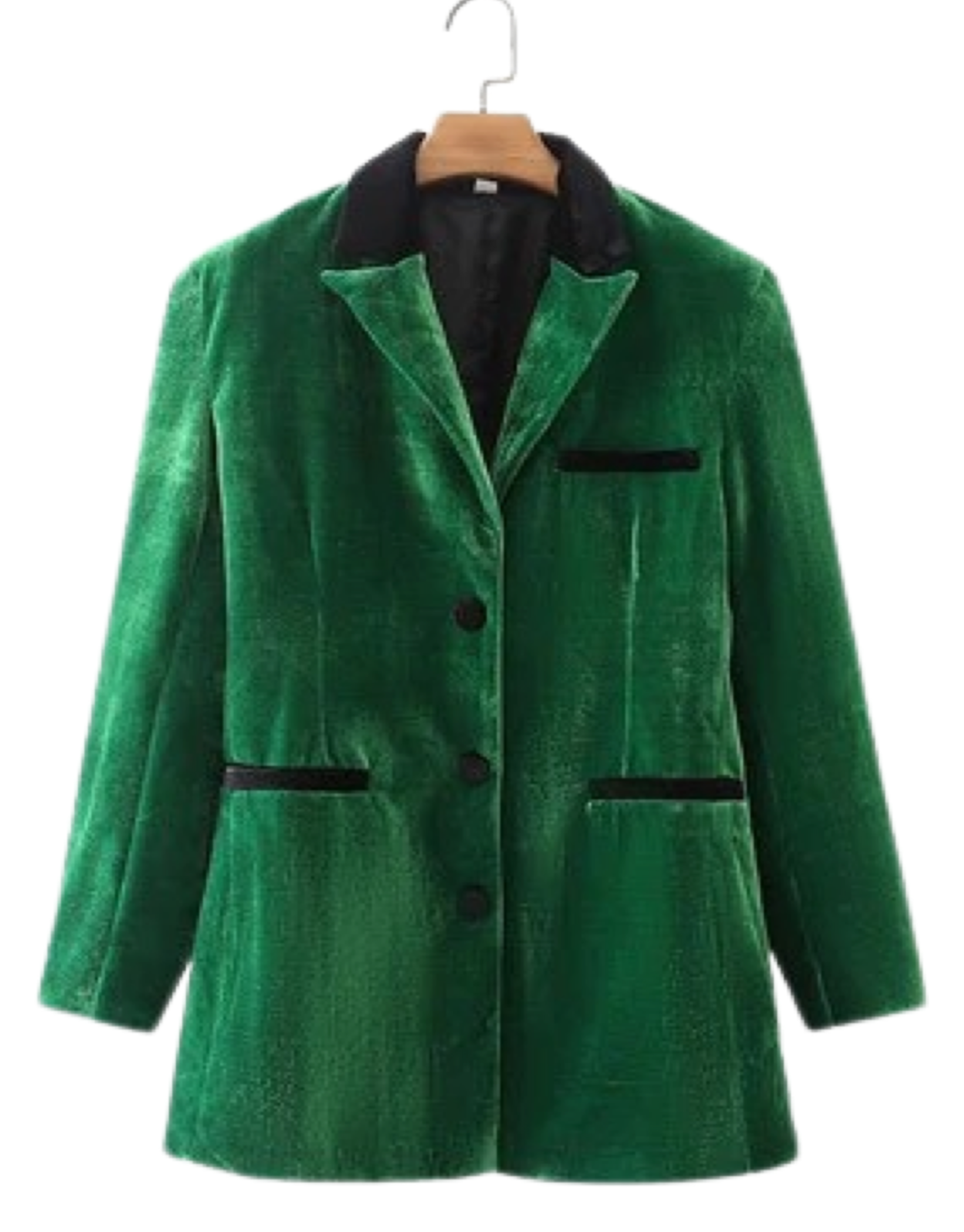 GREEN VELVET BLAZER